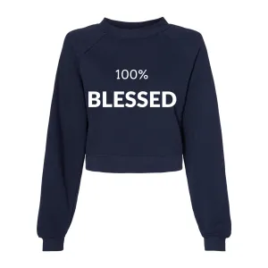 100% Blessed Yelani Tees - Raglan Pullover Fleece Mid Length
