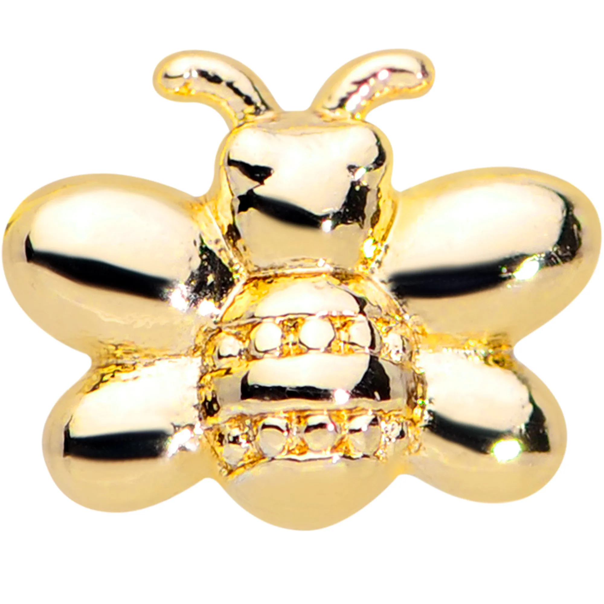 16 Gauge 5/16 Gold Tone Simply Stylish Bee Labret Monroe Tragus