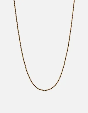 2mm Woven Chain Necklace, Gold Vermeil