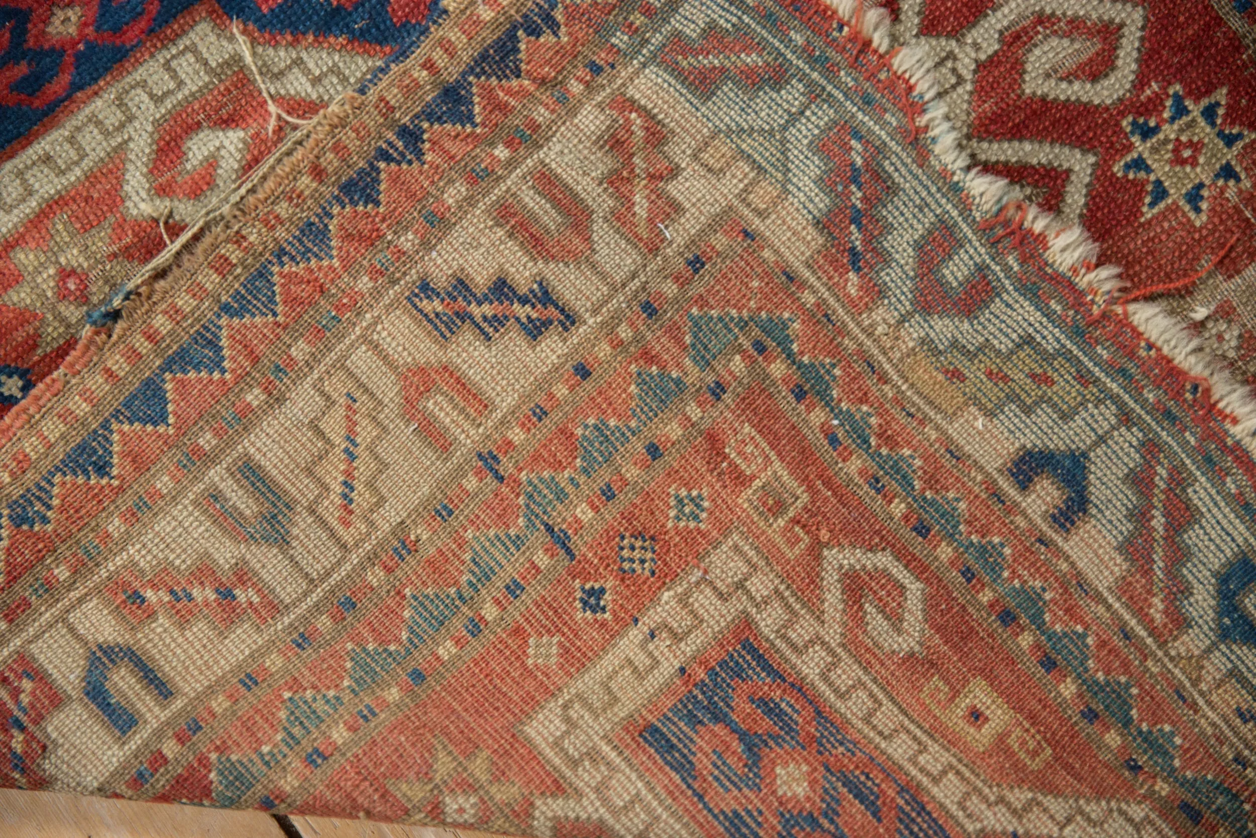 3.5x4 Antique Kazak Square Rug