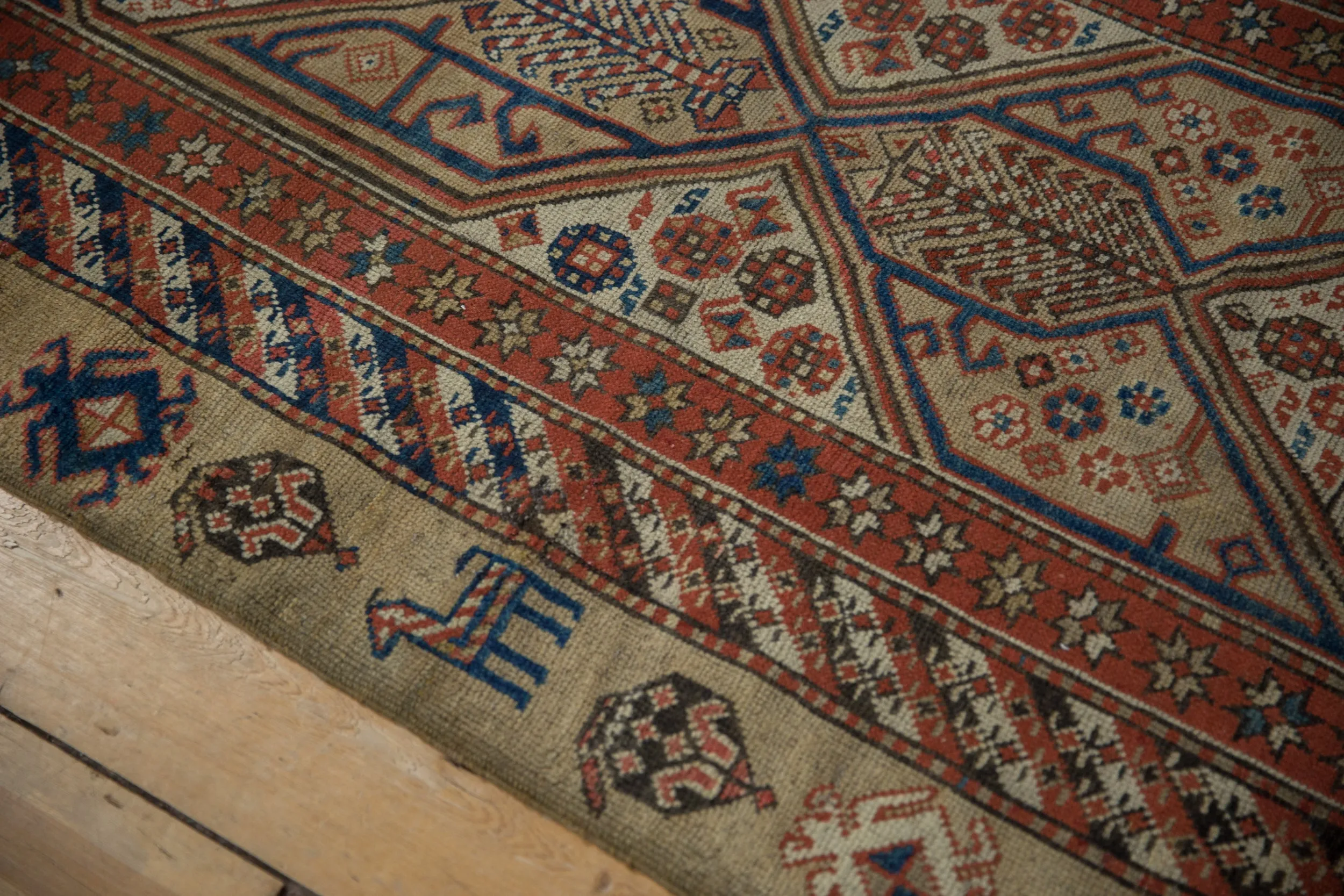 3.5x9.5 Antique Serab Rug Runner