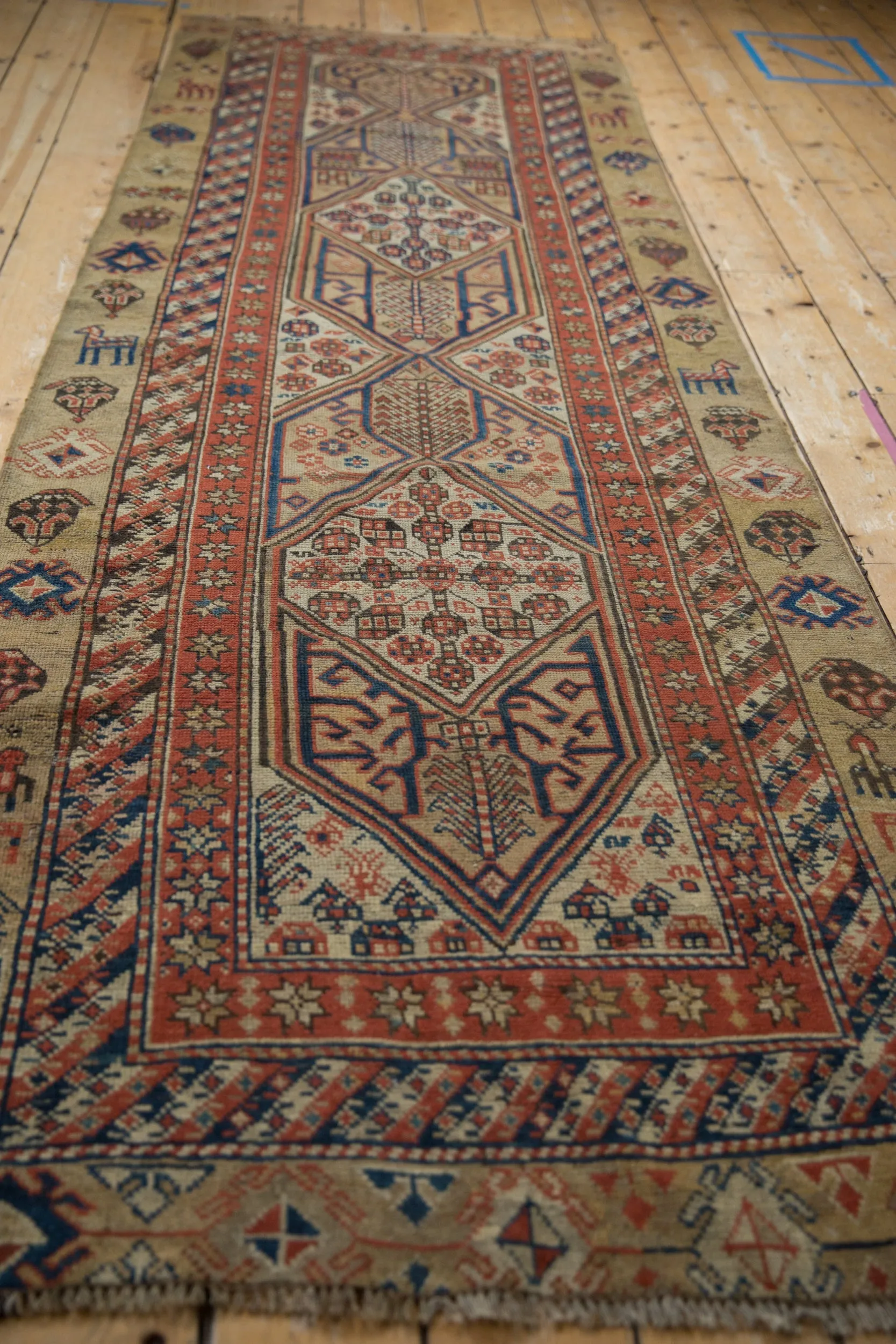 3.5x9.5 Antique Serab Rug Runner