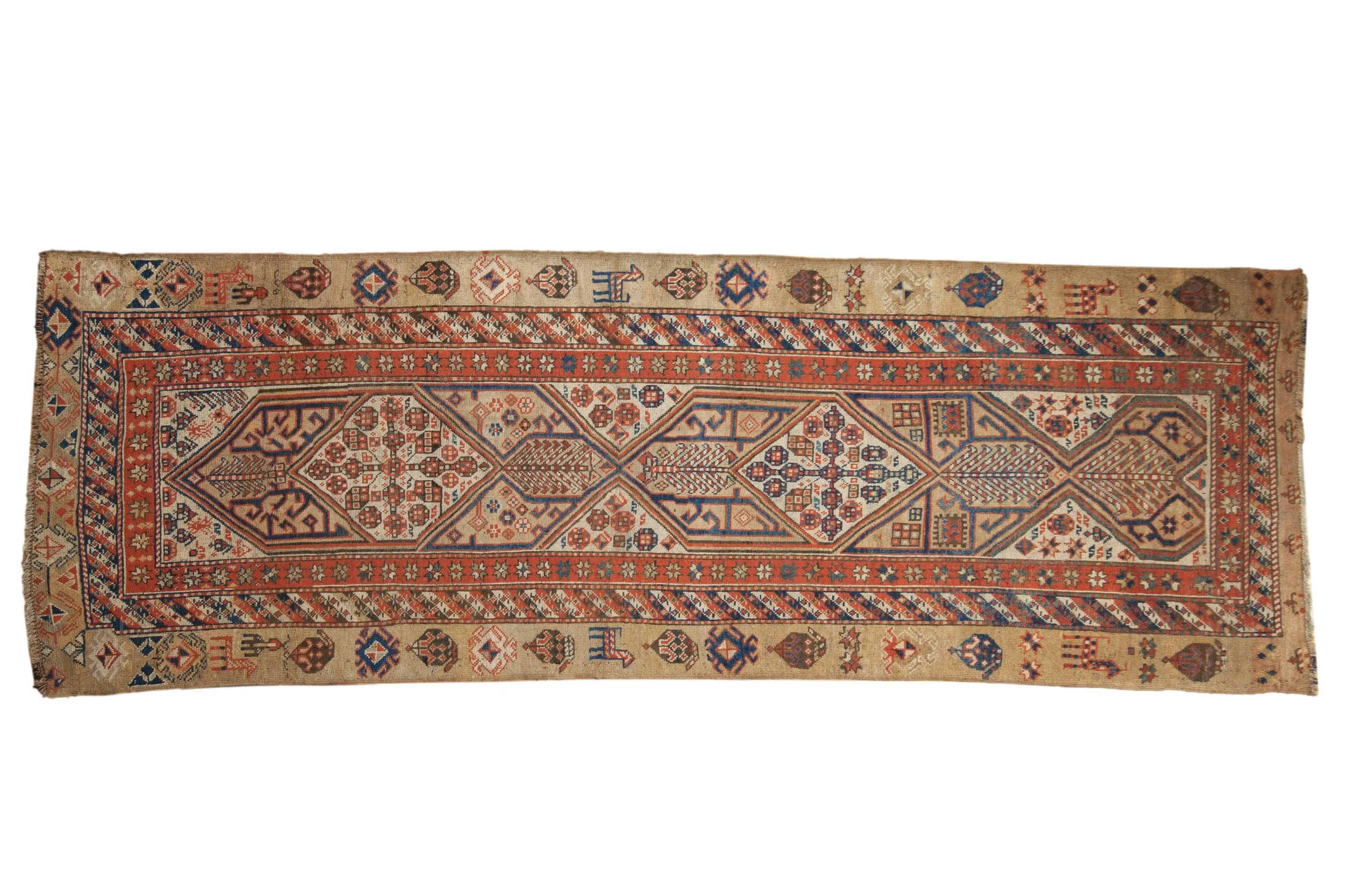 3.5x9.5 Antique Serab Rug Runner