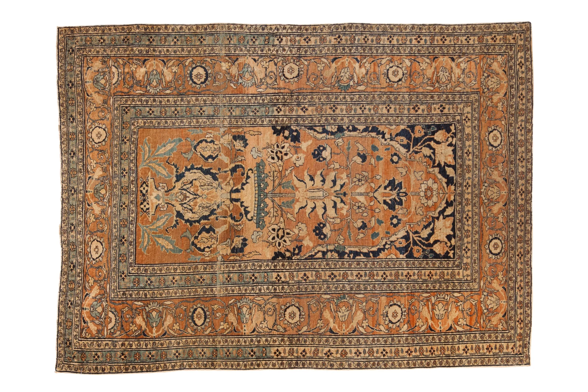 4.5x6 Antique Fine Tabriz Rug