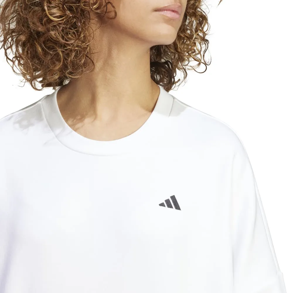 Adidas Womens Small Logo Feel Cozy Sweatshirt
