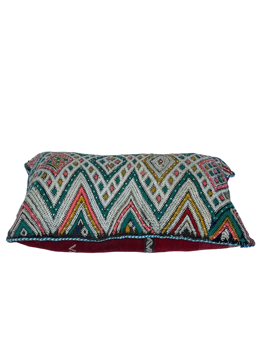 Ain Leuh Vintage Pillow - Gemstone Hues