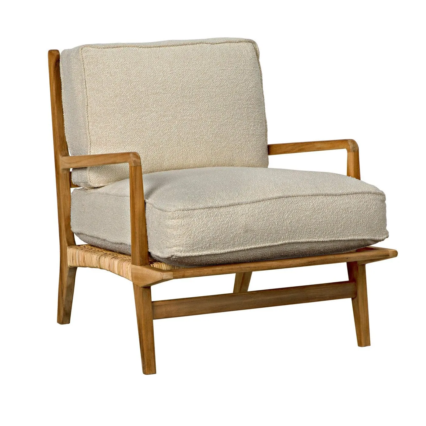 Allister Chair, White US Made Cushions