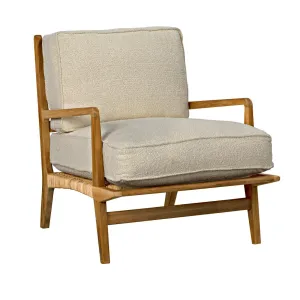 Allister Chair, White US Made Cushions