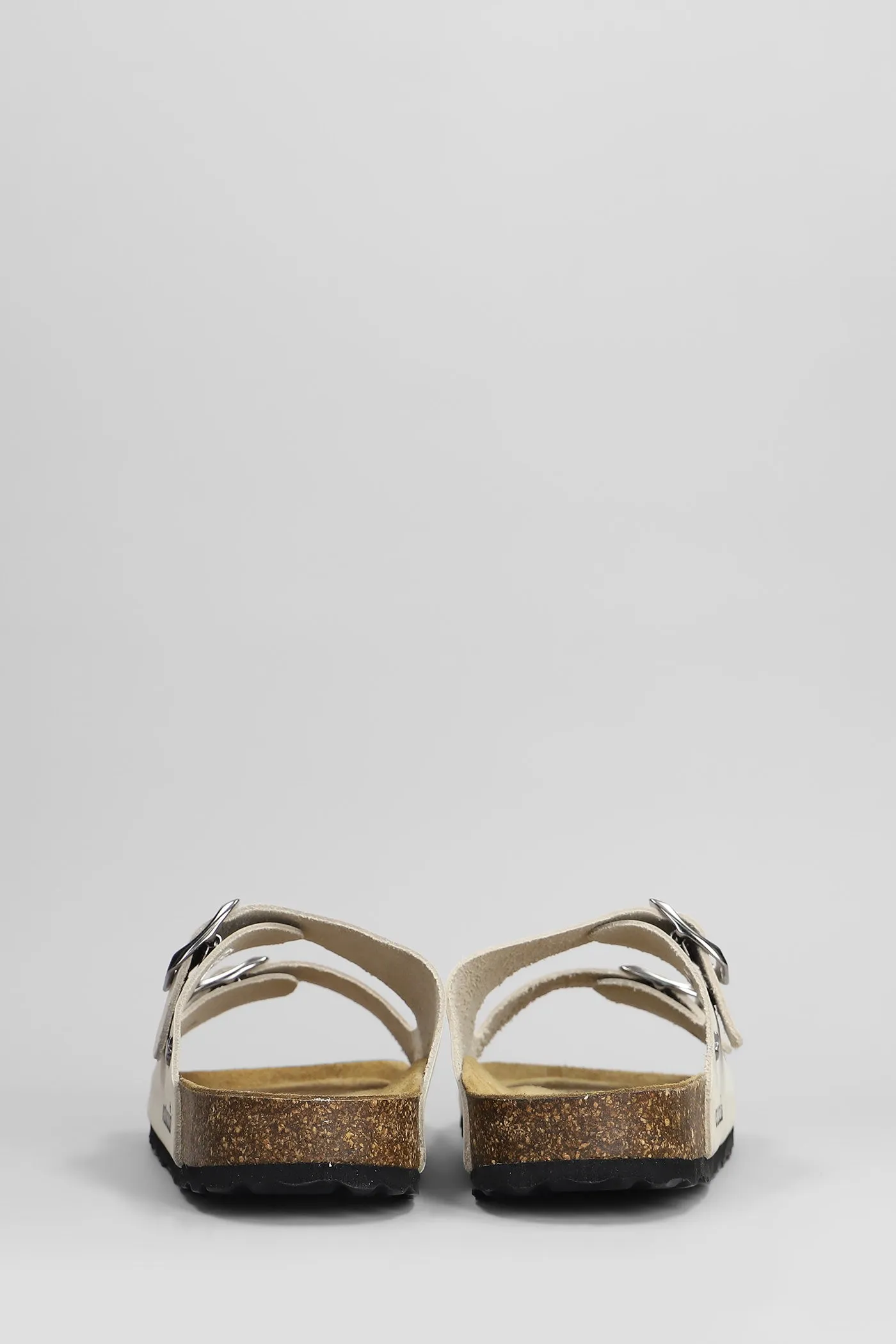 Amalia Flats in white leather