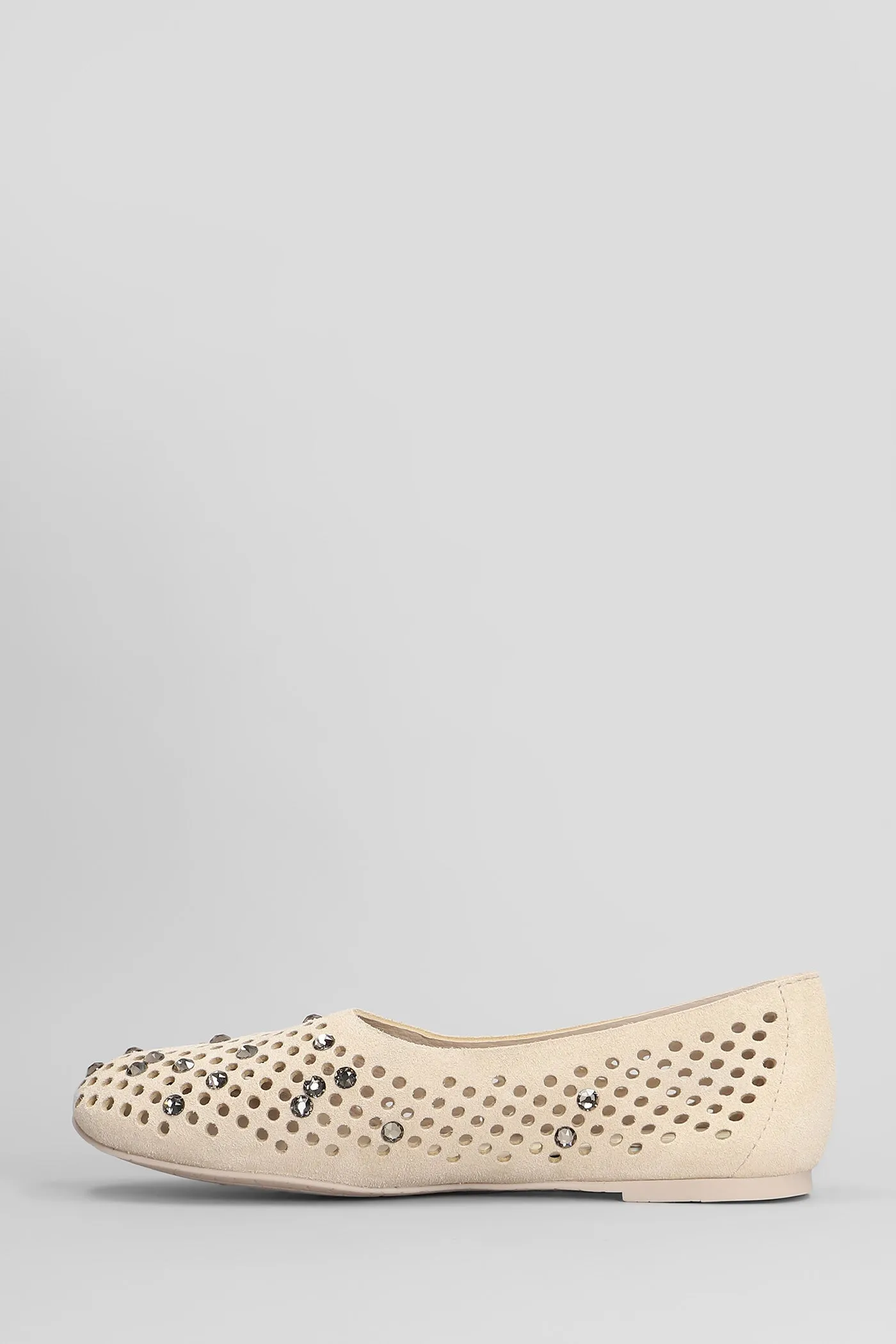Ariane Ballet flats in rose-pink suede