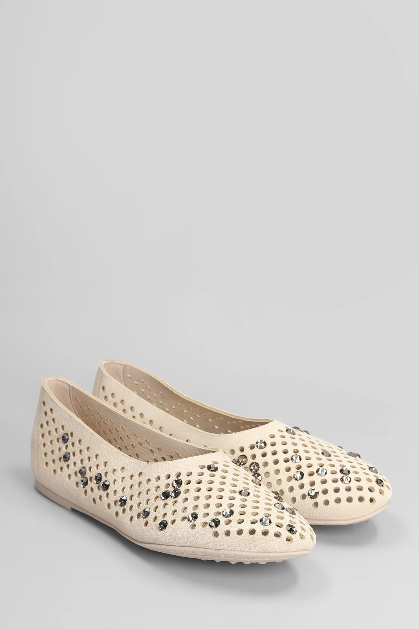 Ariane Ballet flats in rose-pink suede