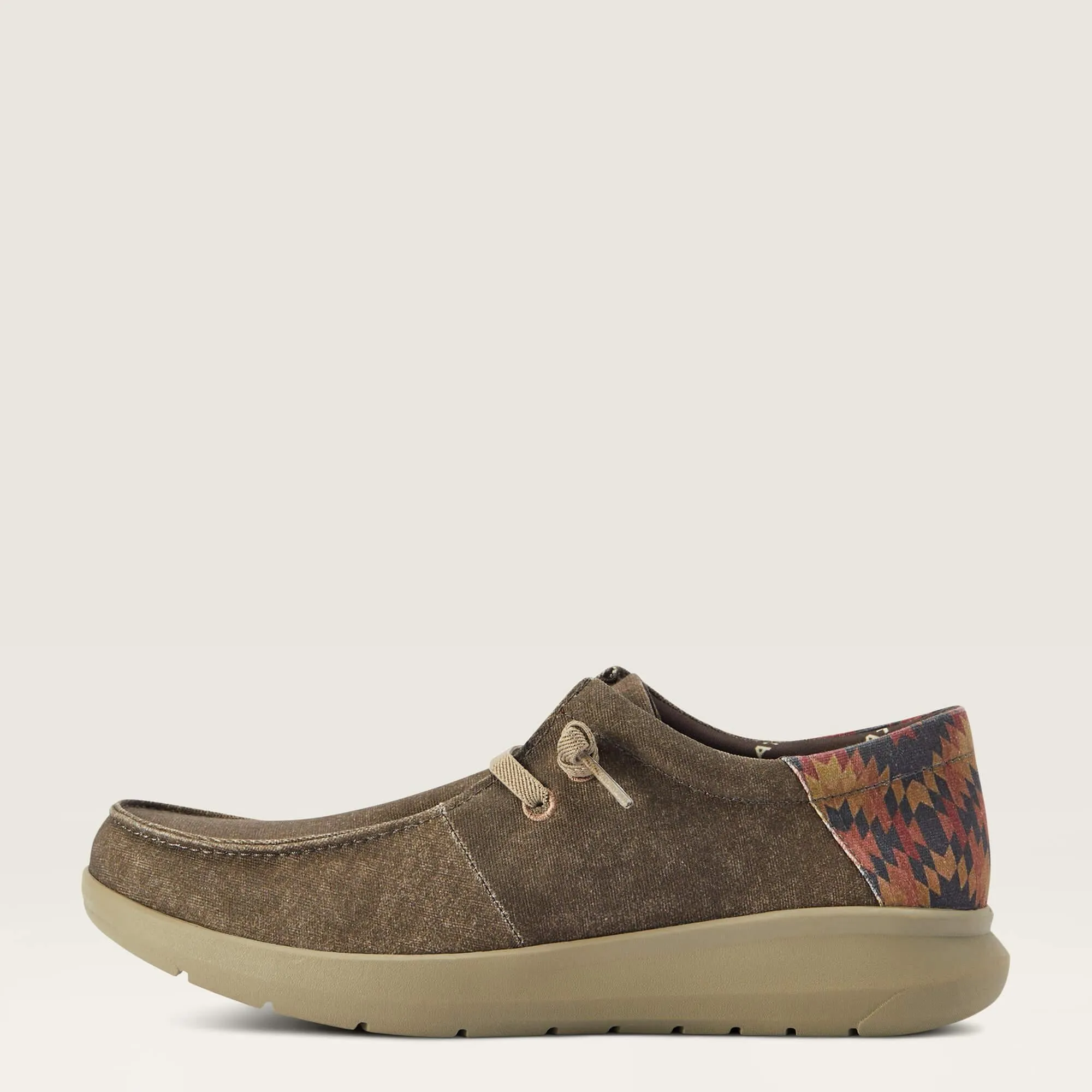 ARIAT MENS HILO BROWN WITH AZTEC