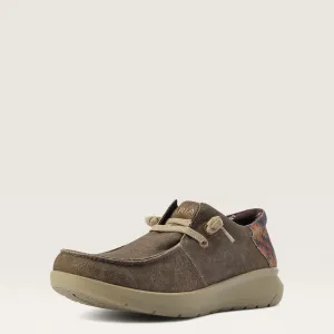 ARIAT MENS HILO BROWN WITH AZTEC