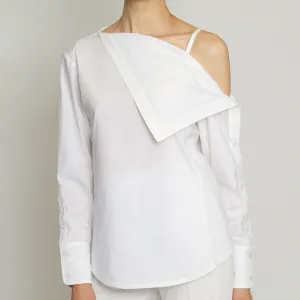 Asymmetric Off-the-Shoulder Shirt