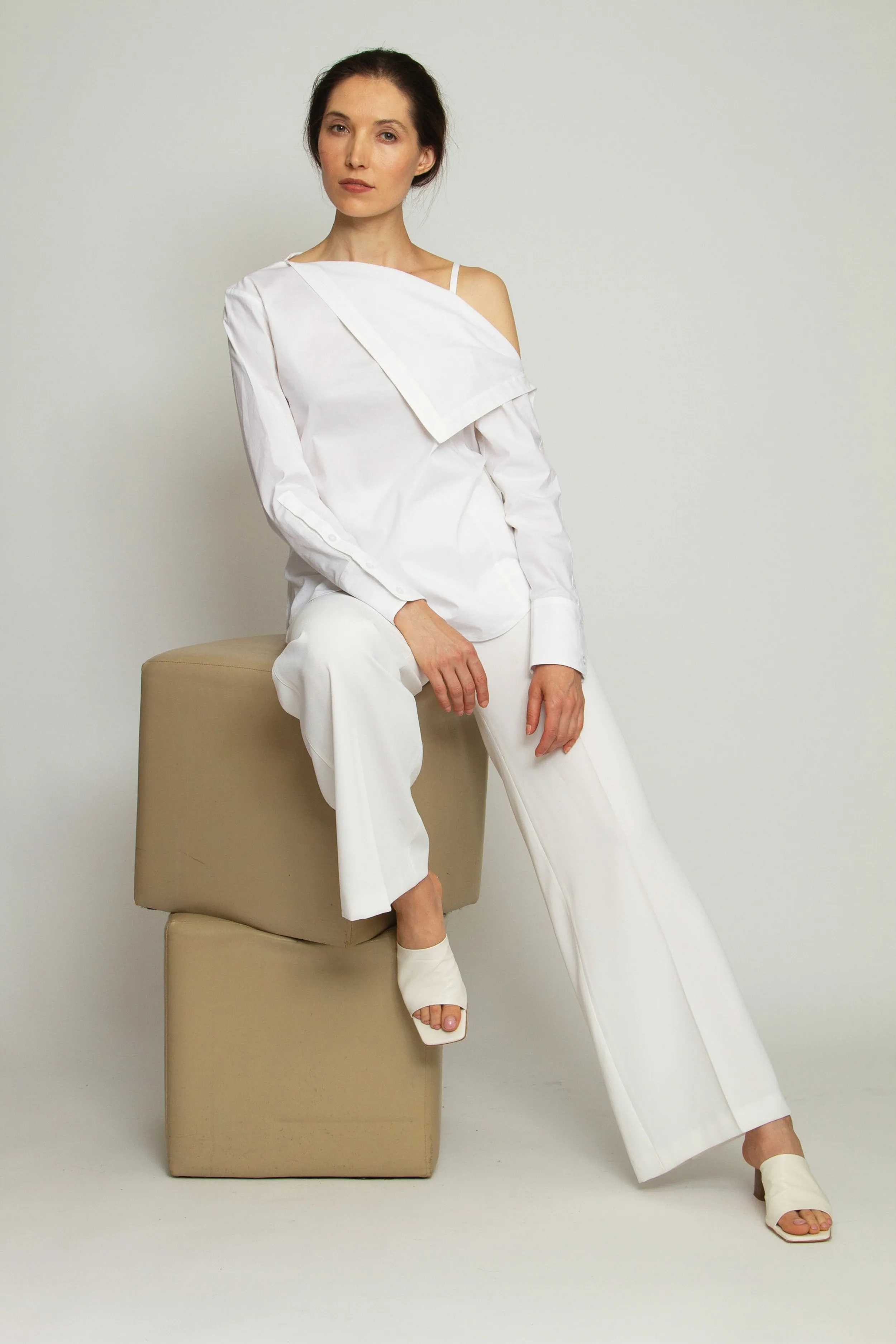Asymmetric Off-the-Shoulder Shirt