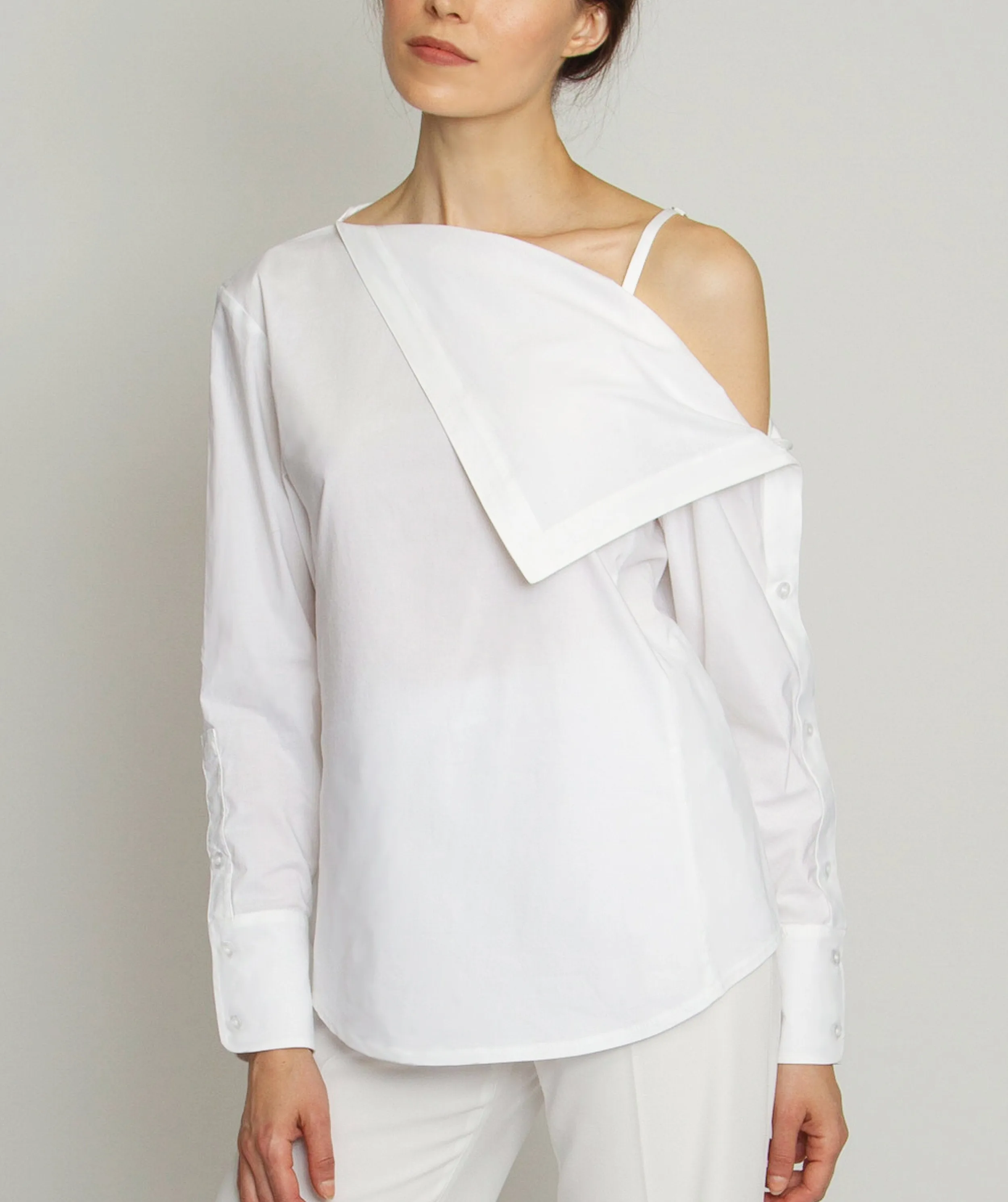 Asymmetric Off-the-Shoulder Shirt
