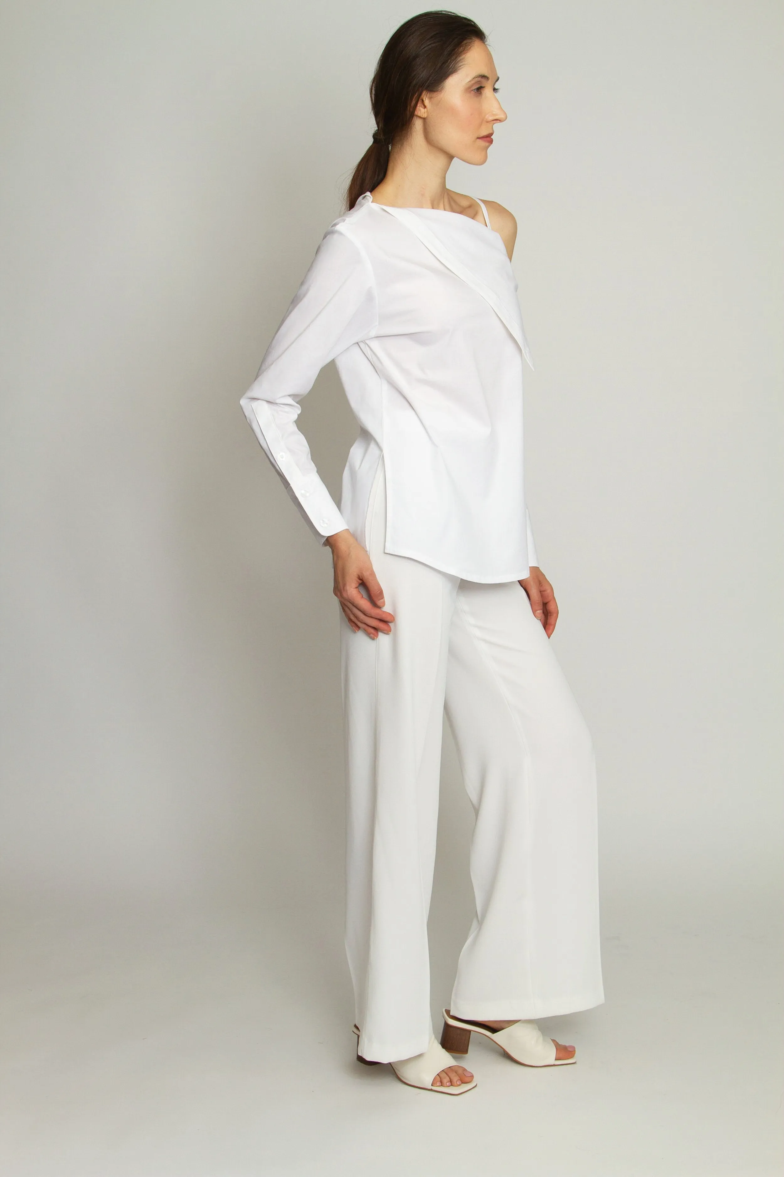 Asymmetric Off-the-Shoulder Shirt