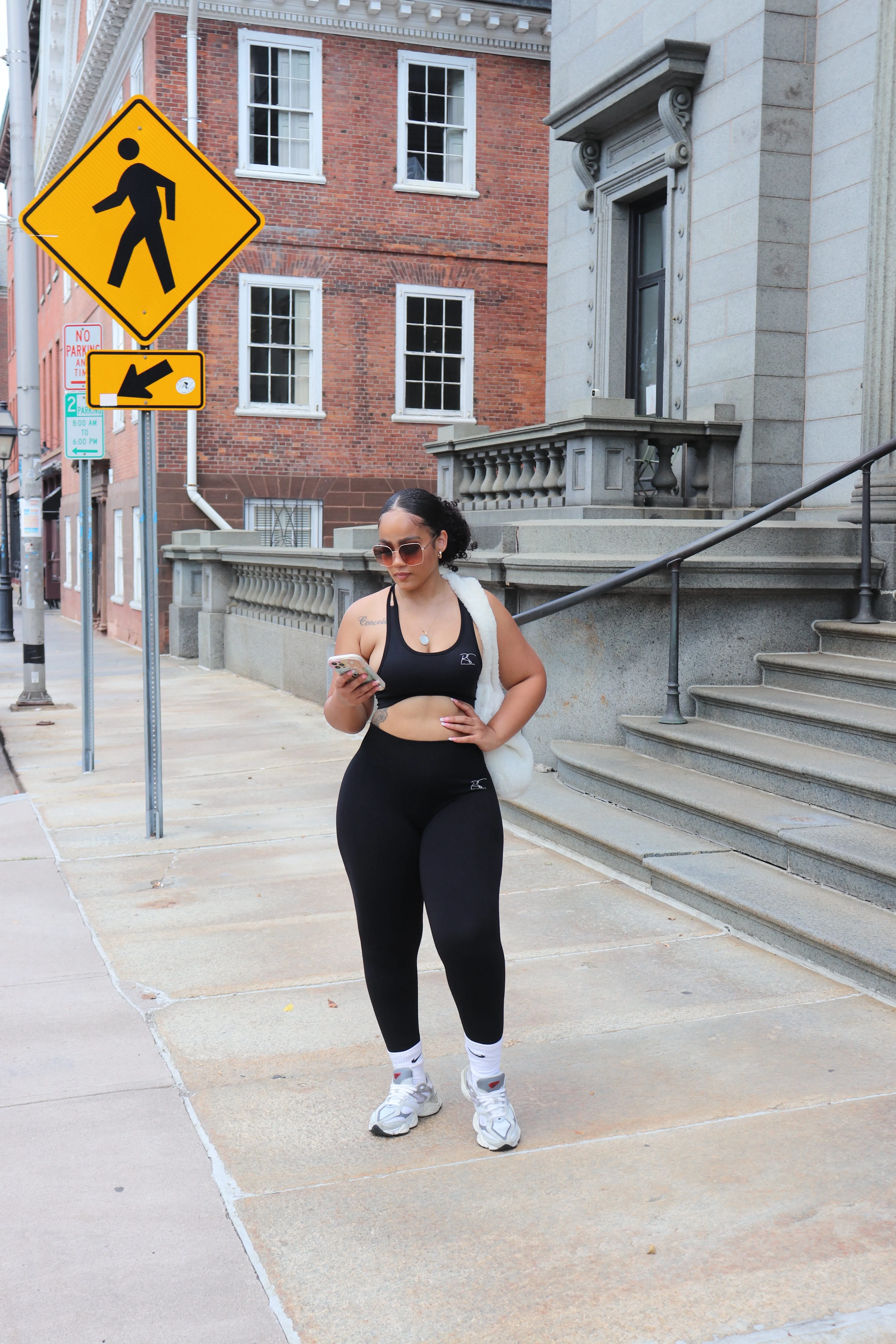 Ayanna Criss -Cross Seamless Sports Bra in Black