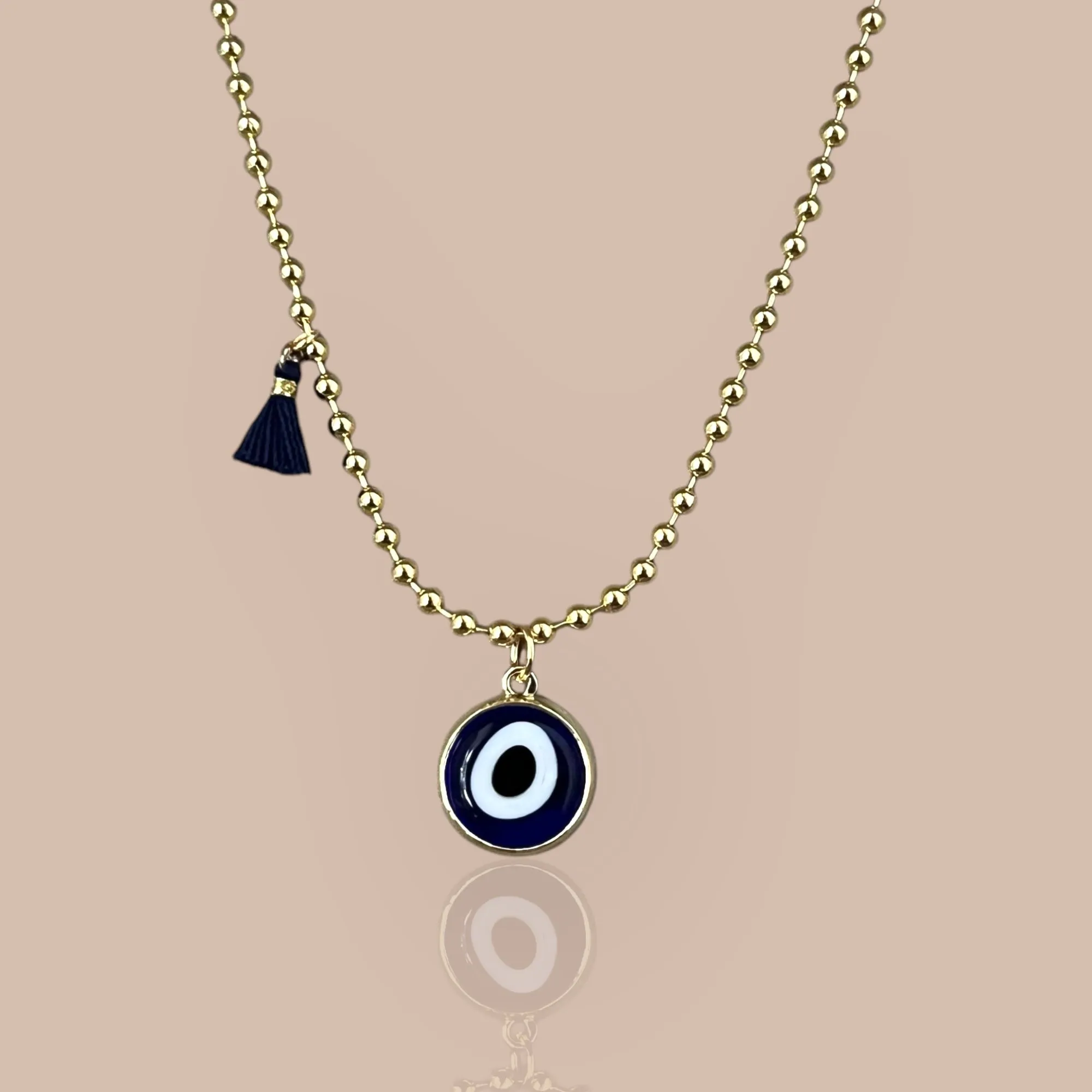 Blue Murano Evil Eye Necklace Small