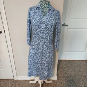 Blue Patterned Women's Dress