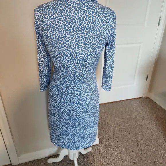Blue Patterned Women's Dress