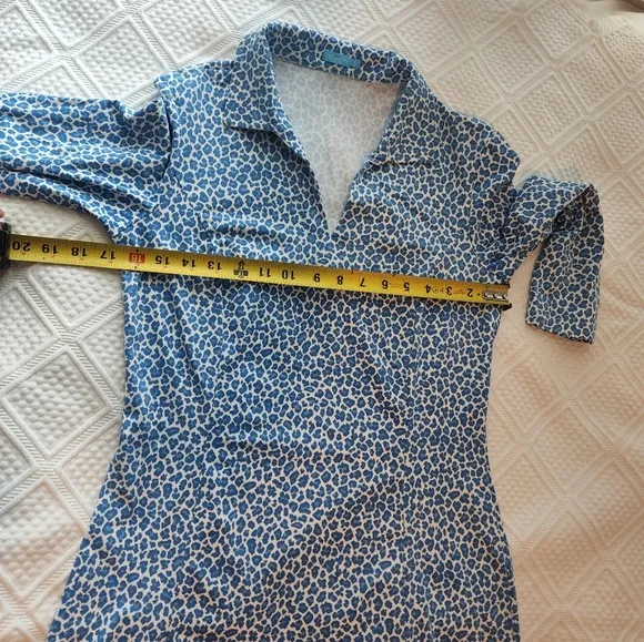 Blue Patterned Women's Dress