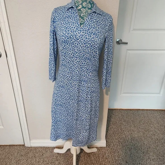 Blue Patterned Women's Dress