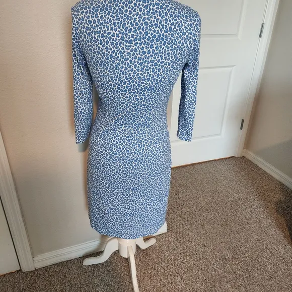 Blue Patterned Women's Dress