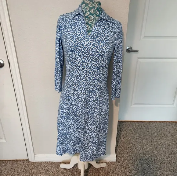 Blue Patterned Women's Dress