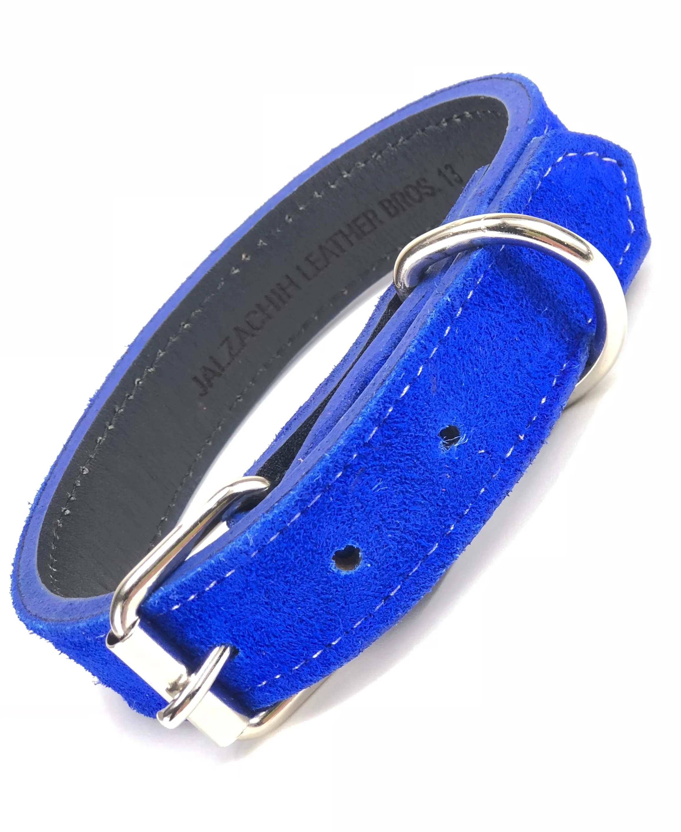 Blue Suede Dog Collar DC126