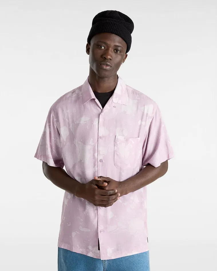 CAMP LOOSE COLLAR SS WOVEN - LAVENDER MIST SALE