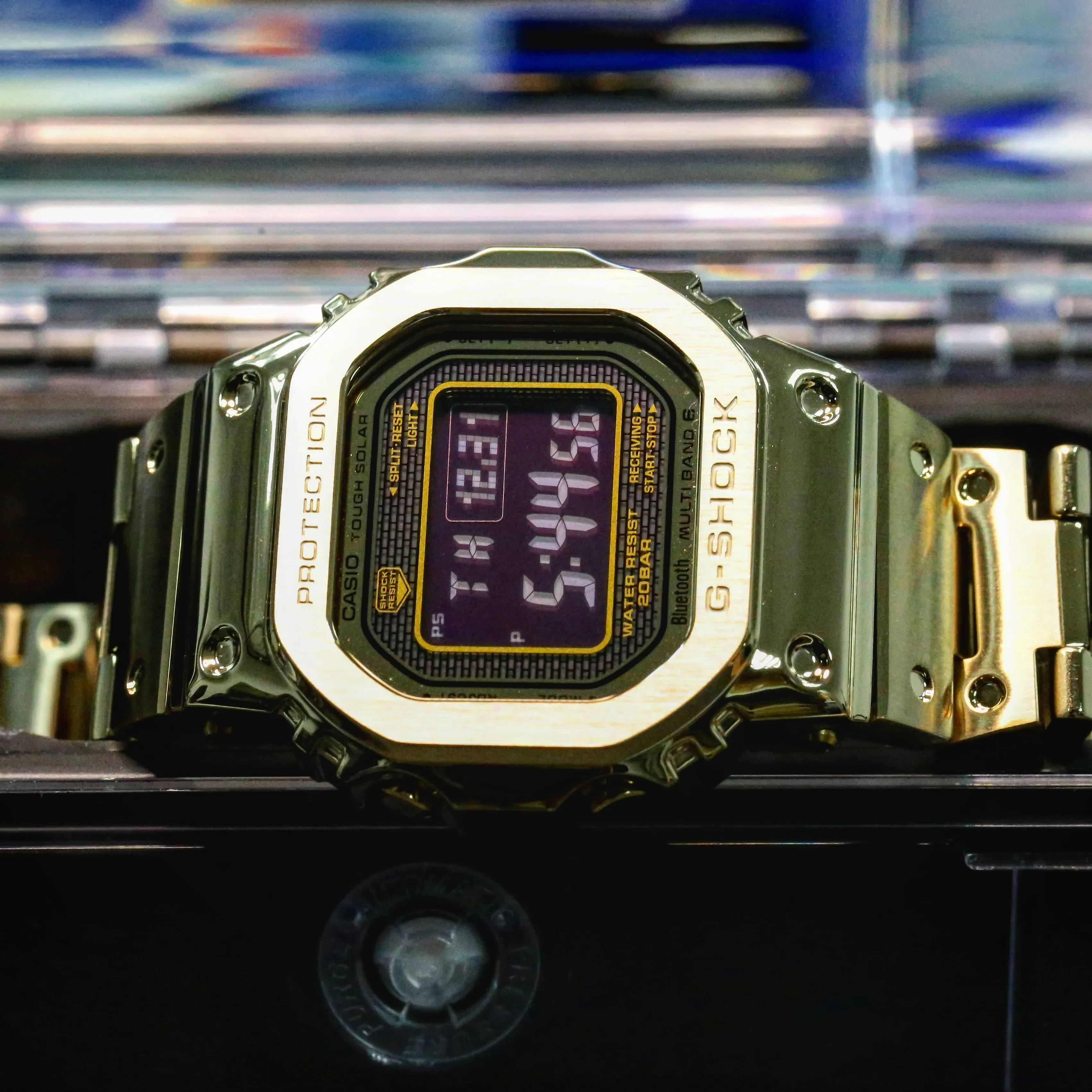 Casio G-Shock Full Metal Bluetooth Solar Square Face Gold GMW-B5000GD-9