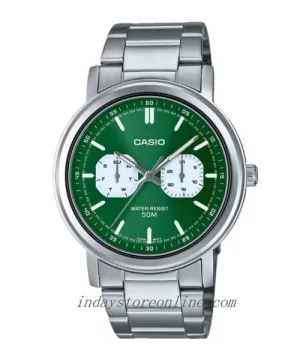 Casio Men's Watch MTP-E335D-3E Stainless Steel Band Mineral Glass
