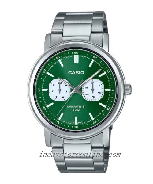 Casio Men's Watch MTP-E335D-3E Stainless Steel Band Mineral Glass