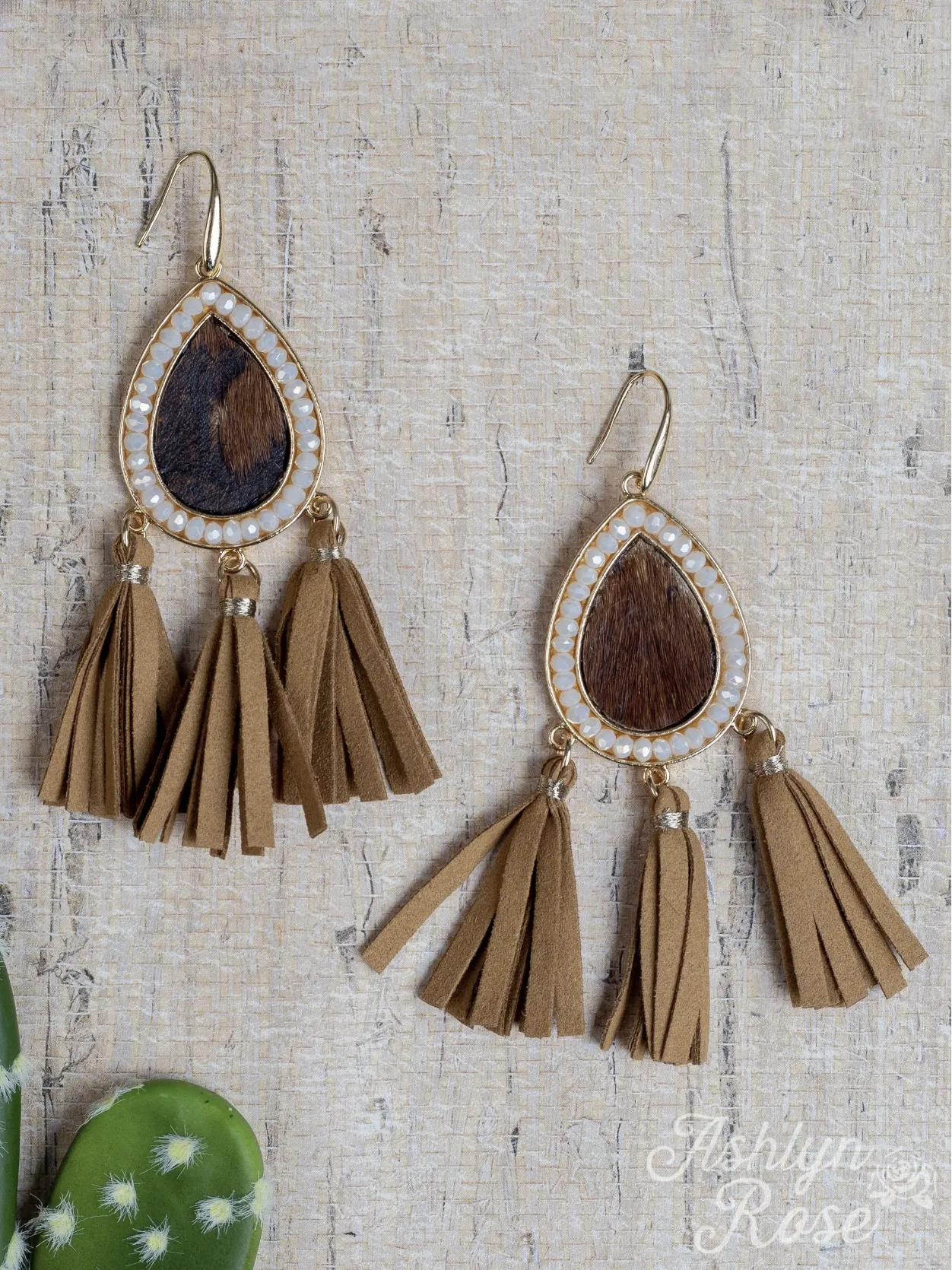 Cattle & Fringe Dangle Earrings