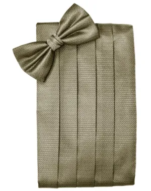 Champagne Herringbone Cummerbund