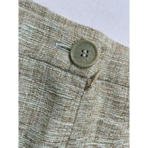 cheap and chic Moschino Vintage yellow green textured pencil skirt Size 12
