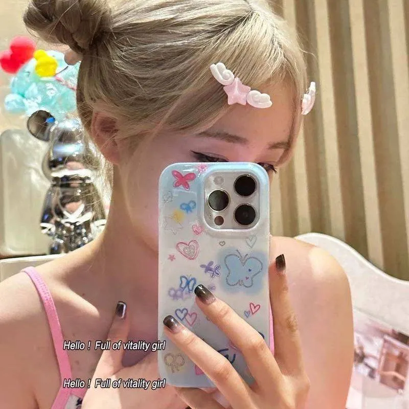 Chic 2 Pieces Star Angel Wings Hair Clips Set