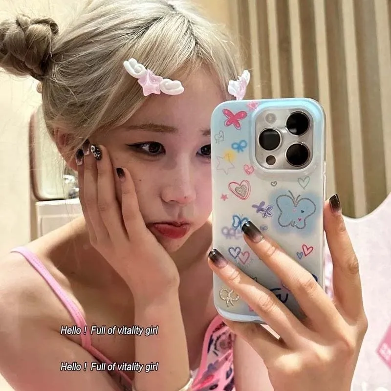 Chic 2 Pieces Star Angel Wings Hair Clips Set