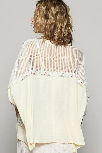 Chic And Unique Floral Knit Top