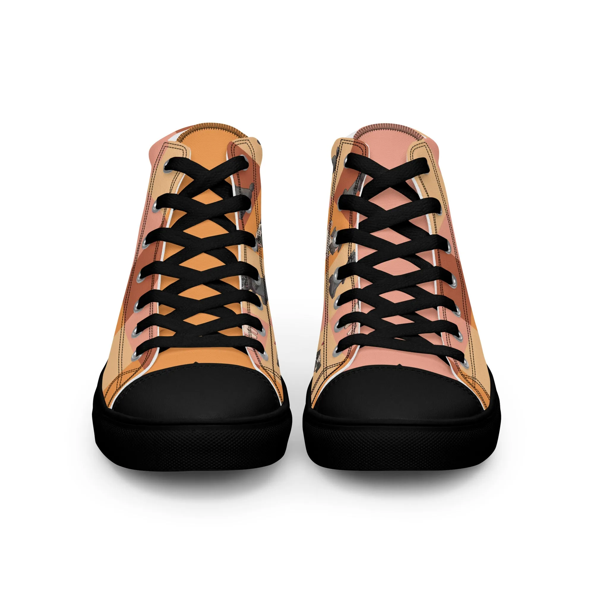 Chic Pug Print Women's High-Top Sneakers