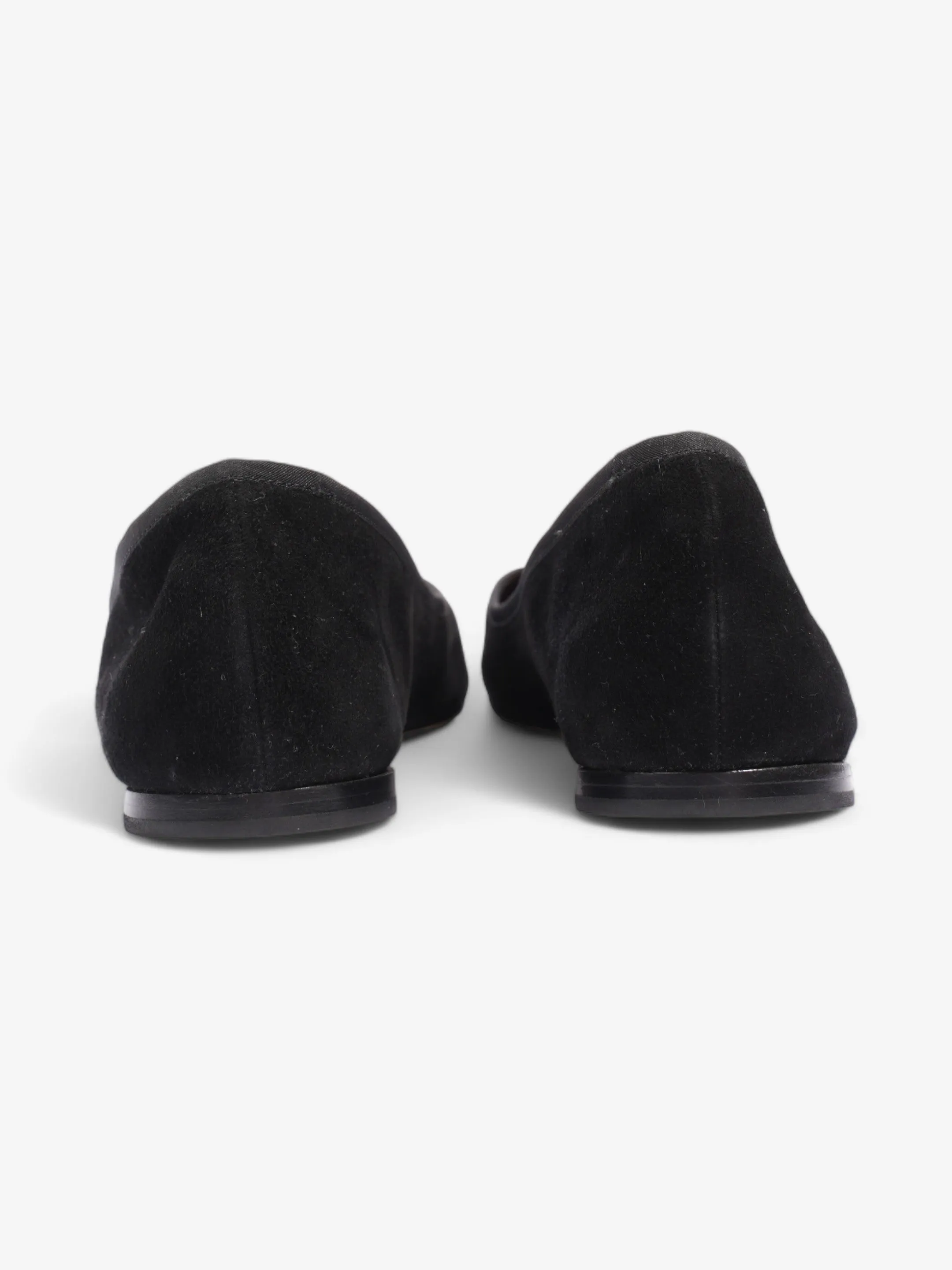Chloe Embellished Ballet Pumps Black Suede EU 39 UK 6