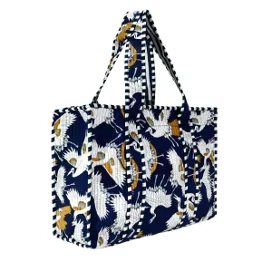 Cotton Block Print Tote Bag- Small & Large
