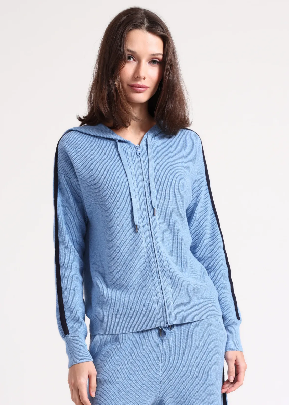 Cotton Cashmere Baby Shaker Hoodie with Tipping