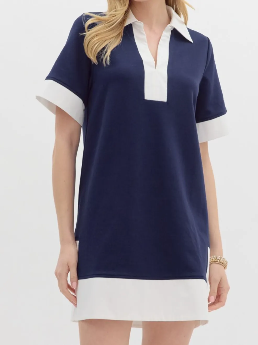 D26334 - Knit Dipped Hem Dress