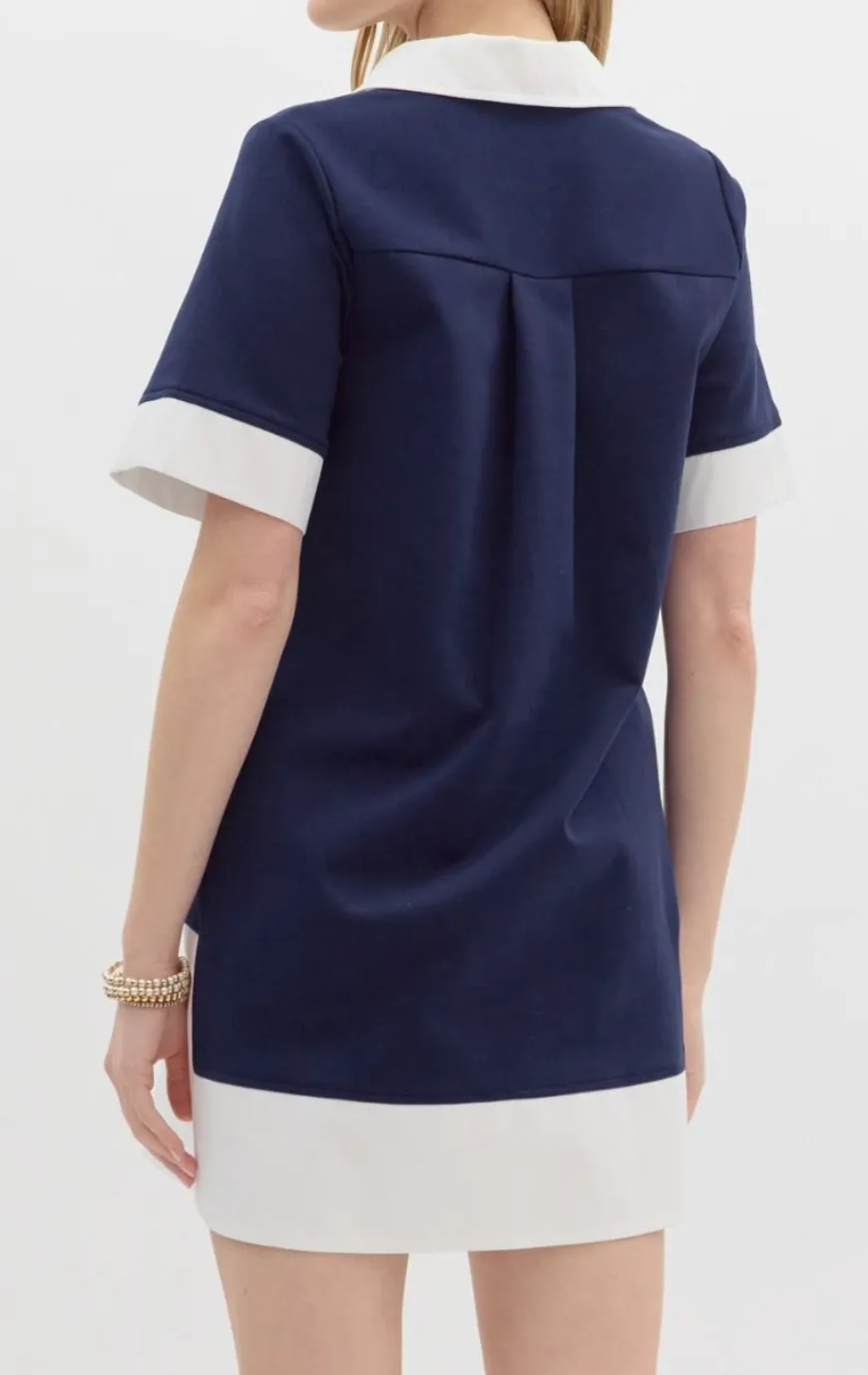 D26334 - Knit Dipped Hem Dress