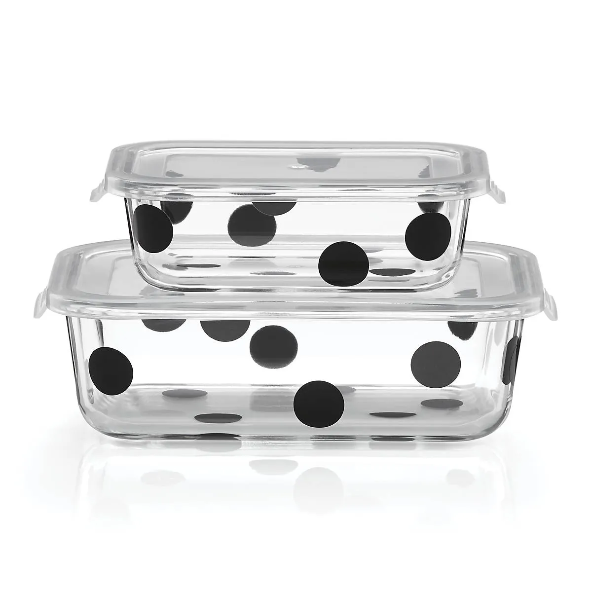 Deco Dot 2pc  Rectangular Food Storage Set