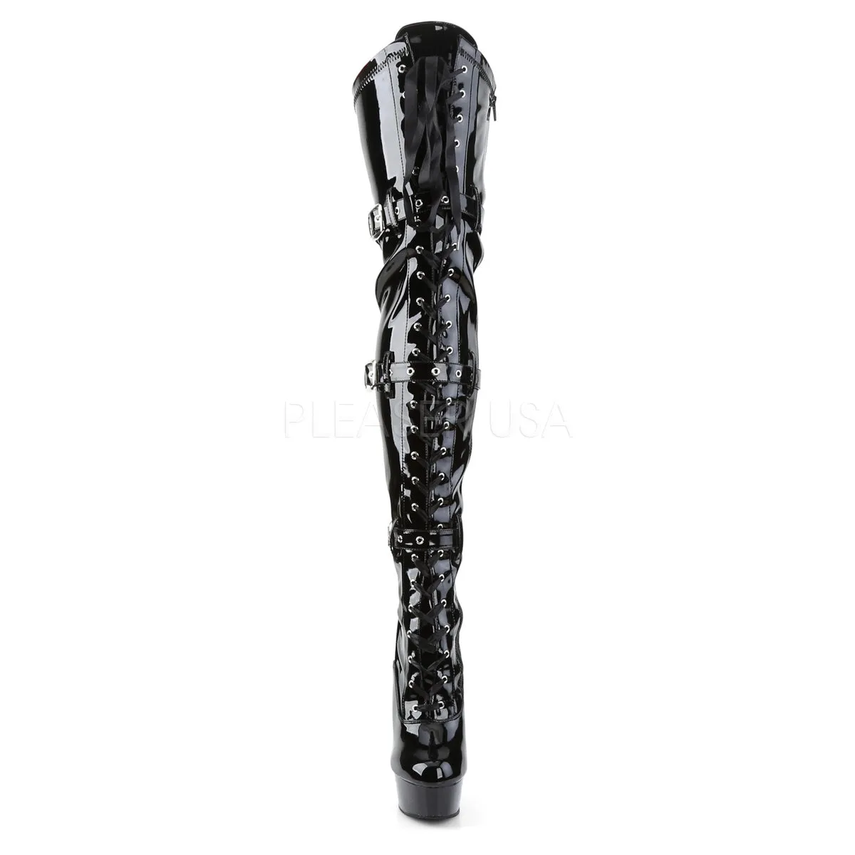 DELIGHT-3028  Black Str Patent/Black