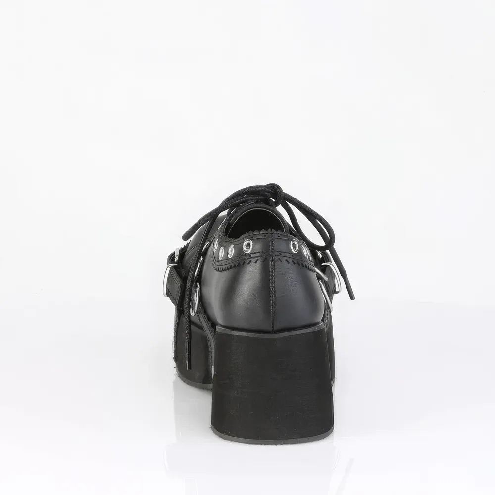 DEMONIA Lace-Up Platform Platform Shoes with Buckle Straps