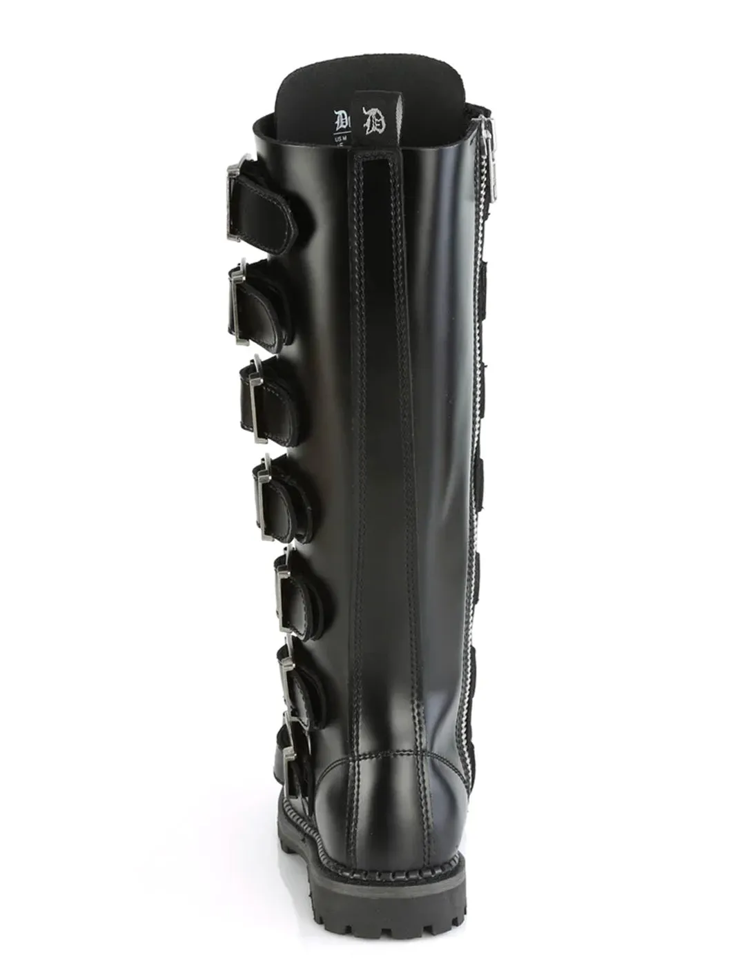 DEMONIA RIOT-21MP - BLACK LEATHER ✰ PRE ORDER ✰